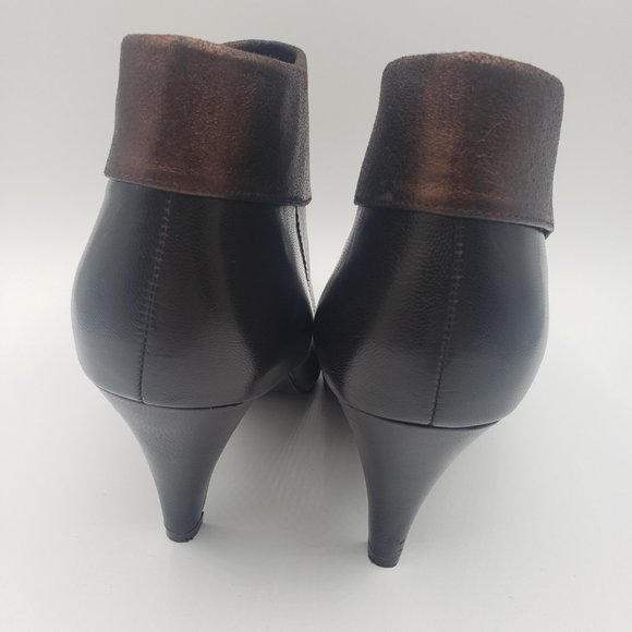 Alfani Darcy Leather Brown & Bronze Heels Ankle Bootie Women's Size 7.5 M/ S4 - Picture 4 of 8